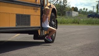 Watch 7YearOld Girl Get Dragged By Bus After Backpack Gets Stuck in Door [upl. by Thorin]