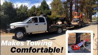 Towing Gooseneck trailer with New Shocker Hitch Pulling 20k [upl. by Abigail]