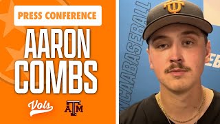 Tennessee Baseball Aaron Combs reacts to a 41 win over Texas AampM in CWS Finals [upl. by Stanfield636]