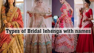 Latest and trendy Bridal lehenga with names THE TRENDY GIRL [upl. by Brigid]