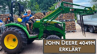 John Deere 4049M Kompakttraktor erklärt Erfahrungen Leistungsmerkmale und Ausstattung [upl. by Wettam901]