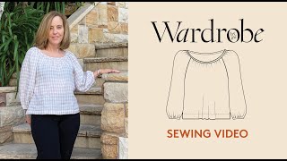 How to sew a blouse with a gathered neckline Sewing Tutorial  Wardrobe By Me [upl. by Adlin824]