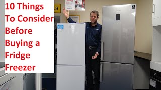 10 Things To Consider When Buying a Fridge Freezer [upl. by Anitneuq]