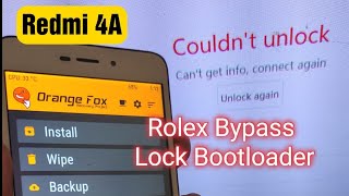 Redmi 4A Real Instan UBL Unofficial Unlock Bootloader For Rolex [upl. by Lifton]