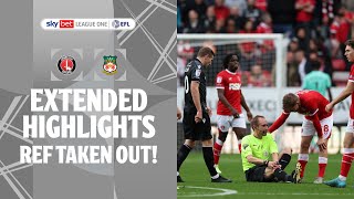 REF TAKEN OUT  Charlton Athletic v Wrexham extended highlights [upl. by Mieka836]