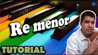 Clases de piano fácil ACORDE DE RE MENOR Tutorial Principiantes [upl. by Yalhsa]