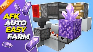 AMETHYST SHARD FARM 🔮👩‍🌾  Bedrock Edition Tutorial  MCPE [upl. by Etennaej]