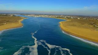 Vol audessus de la Barre dEtel  Morbihan  Bretagne [upl. by Irtimed349]