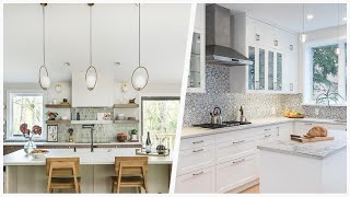 75 White Kitchen With Porcelain Backsplash Design Ideas Youll Love 🥰 [upl. by Rooney485]