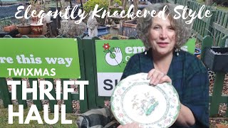 TWIXMAS THRIFT HAUL Thrifting Goodwill Vintage Home Decor at Emmaus [upl. by Lalad]