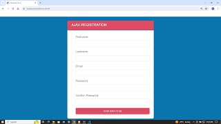 AJAX HTML PHP JAVASCRIPT JQUERY MYSQL HOW TO CREATE REGISTRATION FORM USING AJAX JAVASCRIPT [upl. by Akenahc]