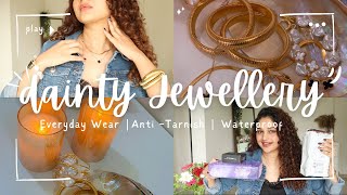 🔥Asthetic🔥 Dainty Jewellery Haul 😍 💍  Everyday wear  Anti Tarnish  Waterproof [upl. by Dahij]