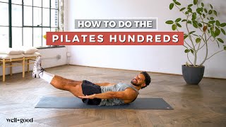 How to do the Pilates Hundreds  The Right Way  WellGood [upl. by Zohar894]