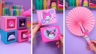 Easy paper craft ideas SANRIO compilation  Paper crafts  Paper DIY  School crafts  Paper tricks [upl. by Broderick920]