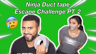 Ninja Duct Tape Escape Challenge PART 2 [upl. by Auoh]