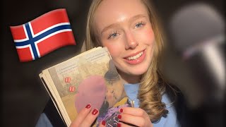 ASMR in norwegianpå norsk  reading a book in norwegian whispered 📚 [upl. by Melc]