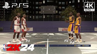 BLACKTOP  Jordan amp Rodman 2v2 Kobe amp Shaq  Bulls vs Lakers [upl. by Bridges]