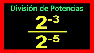 ✅👉 Division de Potencias con Exponente Negativo [upl. by Esetal723]