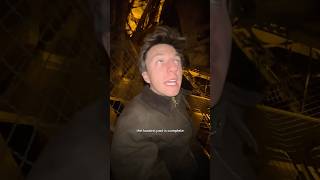 Sneaking into the Eiffel Tower 🤯 paris france tourist [upl. by Moriarty]