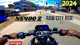 NS 400 Z  🤯 Raw city ride in NS400 Z  Taking Test ride NS 400 Z In Theni  Travelspot tamil [upl. by Gies]