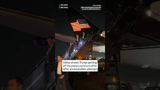 Video shows Trump deplaning in New Jersey just hours after an assassination attempt at a rally [upl. by Nolyat34]