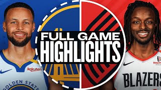 WARRIORS at TRAIL BLAZERS  FULL GAME HIGHLIGHTS  October 23 2024 [upl. by Gross914]