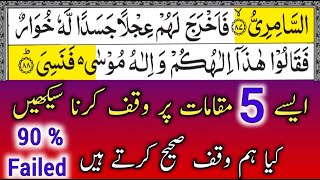 Waqf Kese Krty Hen  Waqf Krny Ka Tareeka  Tajweed Ul Quran  By Hafiz Muzzammil [upl. by Ecirtak741]