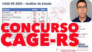 Concurso CAGERS 2024 análise do edital e dicas de estudo [upl. by Gabrila]