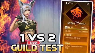 LIVE YT CHANNEL REACTION AND UID REACTION 🥰GUILD TEST 1V2 Girl Live Stream fflive [upl. by Hcaz323]