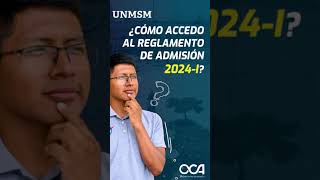 ADMISION 2024 1 SAN MARCOS  Cómo inscribirse para el examen de admisión  Como accedo al reglamento [upl. by Notsek915]