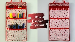 No Sew DIY Organizer  Multipurpose Wall Hanging Organizer with Pockets [upl. by Maurili]