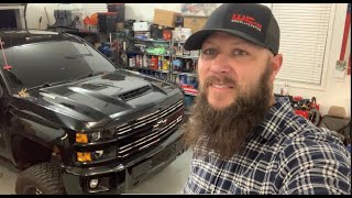 Wehrli Fab 35 Inch Intake Horn install 20172019 25003500 Duramax L5P [upl. by Rhoda]