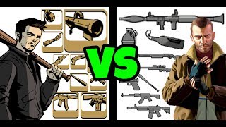 TODAS LAS ARMAS DE GTA III vs GTA IV [upl. by Reffotsirk]