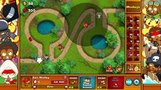 Lets Play Bloons Monkey City ZOMG Round Ramp Impoppable Keyholes Forest No Commentary 911 [upl. by Benis]