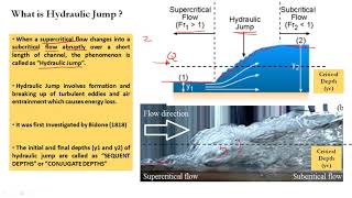 Open Channel Flow  34 Rapidly varied flow  Hydraulic Jump concept examples and applications [upl. by Ybanrab495]