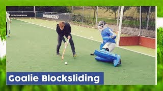 Goalkeeper Blockslide tutorial  Goalkeeper Technique  HockeyheroesTV [upl. by Eisse956]