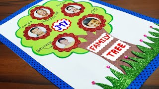 Family Tree School Project  How to Make Family Tree  Family Tree Model  Family Tree Project Idea [upl. by Aihsiyt]