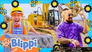 Blippis Excavator TECHNO REMIX DANCE PARTY NEW Music Video with LennyPearce [upl. by Fihsak]