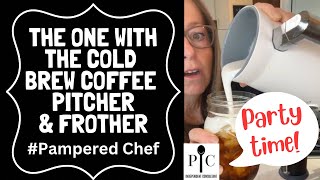 Pampered Chef Cooking Demo  Making Cold Brew Coffee with Cold Foam at Home cookingchannel latte [upl. by Eirual]