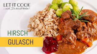 Hirschgulasch mit Rosenkohl und Haselnussspätzle immer ein Gedicht [upl. by Ennairek]