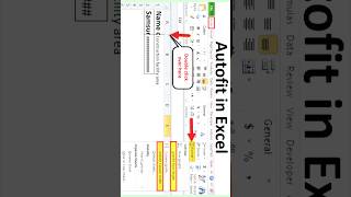 How to Autofit column amp cells exceltips exceltrick solution columnformatting excelshortcuts [upl. by Misa]