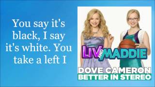 Dove Cameron  Better In Stereo Lyric Video [upl. by Colley]