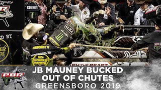 JB Mauney Gets BROKEN FIBULA After Getting Bucked Out of Chutes  2019 [upl. by Yotal]