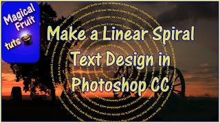 Make a Linear Spiral Text Design in Photoshop CC [upl. by Marabelle772]