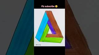 3D illusion drawing ❤️ 3d illusion ytshorts viral drawing [upl. by Arraic749]