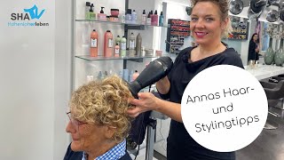 Locken richtig stylen und pflegen  Annas Haar und Stylingtipps  SHATV [upl. by Ahsema]