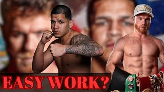 Canelo Alvarez vs Edgar Berlanga  Edgar Berlanga Easy Work [upl. by Nahtanhoj]