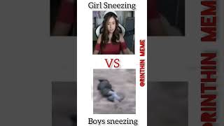 Boys sneezing Vs Girls sneezing part 2 highlights sneeze funny laughing sneezingchallange [upl. by Atinuj653]