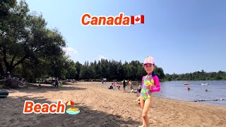 Voyageur Provincial Park Ontario Beach🏝️RenuBoroCanada🍁BodovlogsBodofamily [upl. by Elfreda]