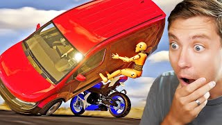 Reacting To EVERY EPIC Car Crashes in BeamNG [upl. by Digirb]